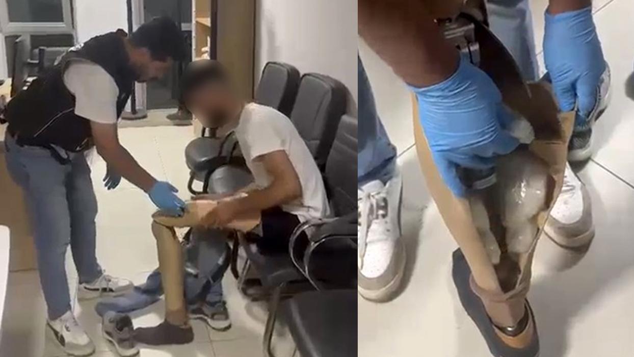 Zehir tacirlerine geçit yok! Protez bacaktan uyuşturucu çıktı