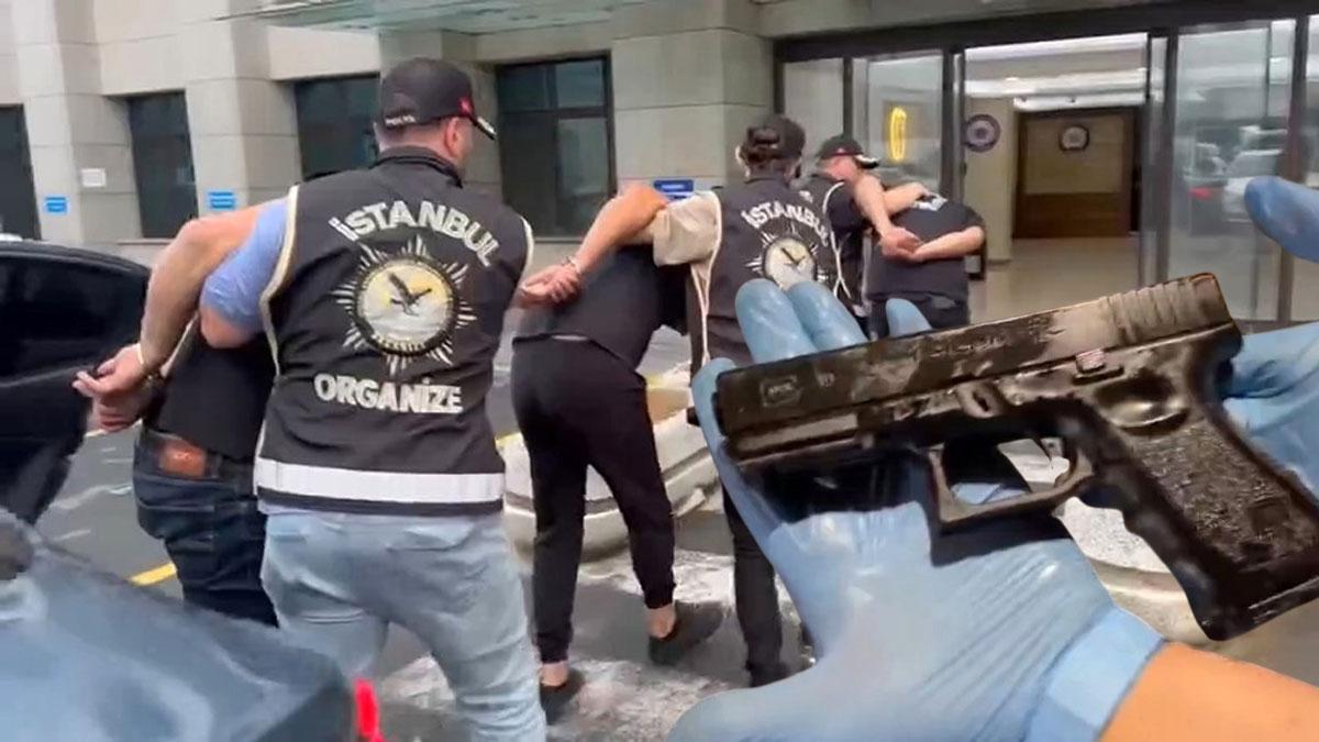 Pendik'te akaryakıt istasyonuna baskın: 120 tabanca ve şarjör ele geçirildi