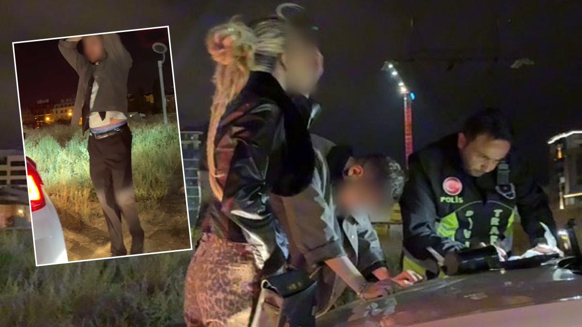 Cezayı duyunca çılgına döndü! Polis aracını tekmeleyerek tehditler savurdu