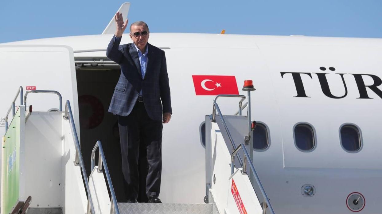 Cumhurbaşkanı Erdoğan, Kırgızistan'ın başkenti Bişkek'te