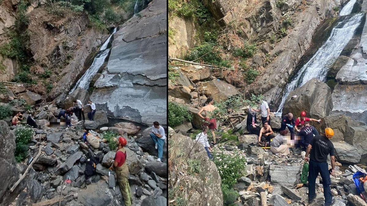 Bursa'da korkunç olay! Şelaleden düşen kadın yaşamını yitirdi
