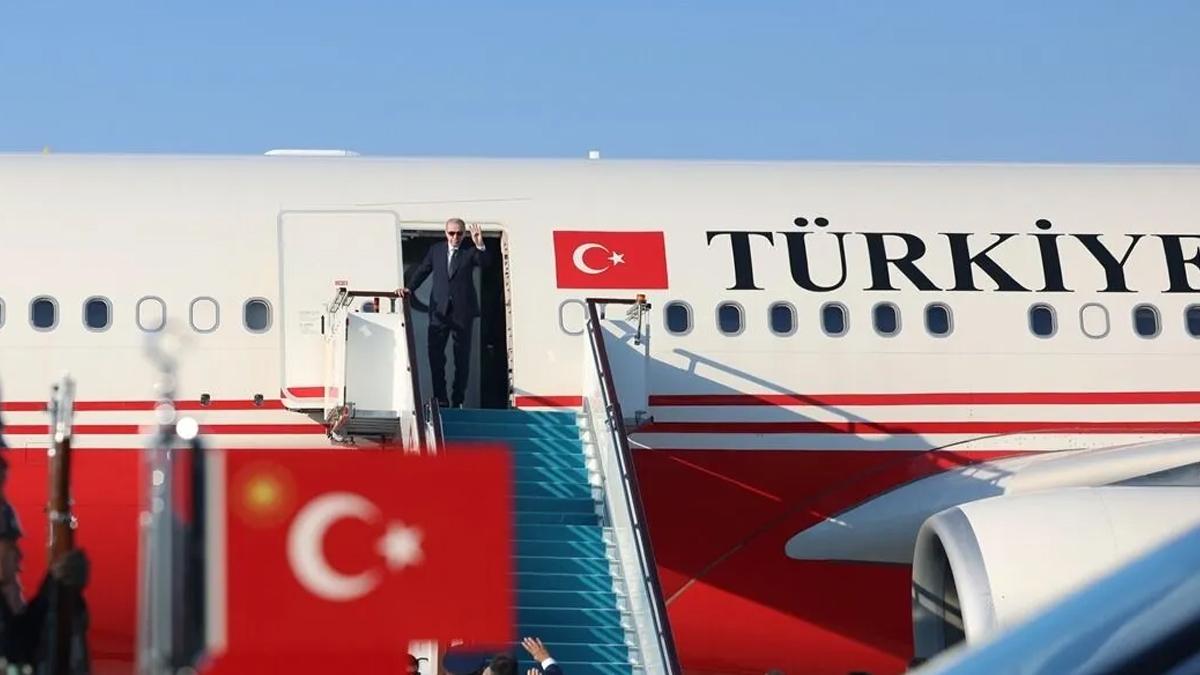 Cumhurbaşkanı Erdoğan, ŞİÖ Devlet Başkanları Zirvesi'nin ardından Kırgızistan'dan ayrıldı