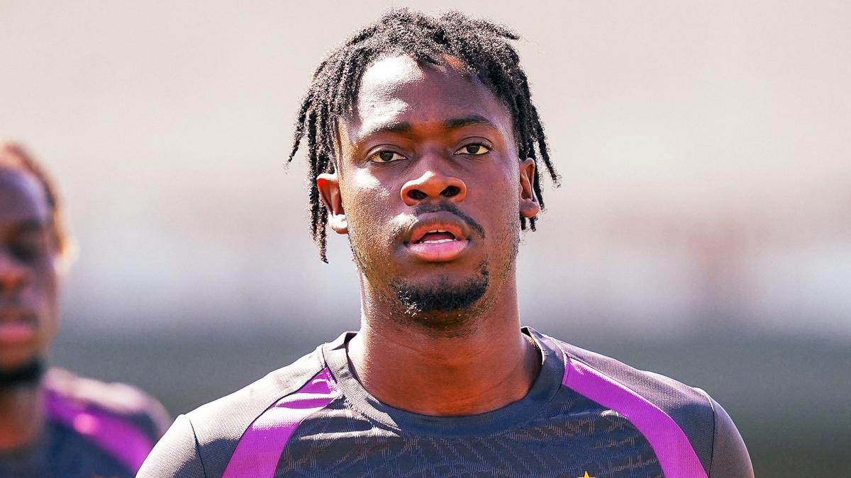 Galatasaray'da yeni transfer El Chadaille Bitshiabu, ilk antrenmanına çıktı