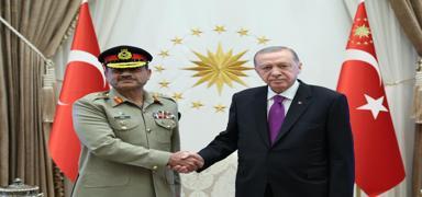Bakan Erdoan, Pakistan Kara Kuvvetleri Komutan'n kabul etti