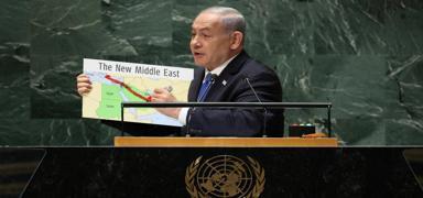 Netanyahu'nun BM krssnden gsterdii haritaya Almanya'da tepki