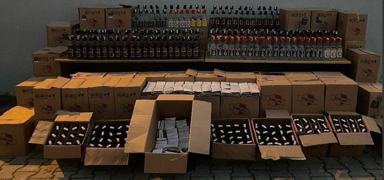 Jandarmadan kaçakçılara operasyon: 618 litre kaçak içki ele geçirildi
