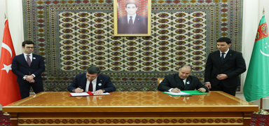 Trkiye ile Trkmenistan arasnda imzalar atld