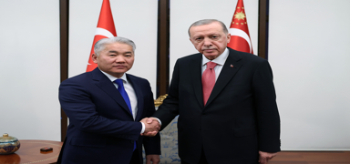 Bakan Erdoan Moolistan MGK Sekreteri Enkhbayar' kabul etti