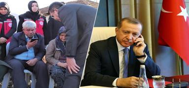 Cumhurbakan Erdoan'dan ehit ailesine taziye telefonu