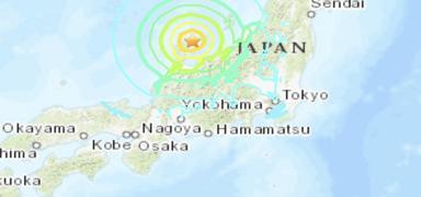 Japonya'da son 1,5 saatte 5 ila 7,6 byklnde 9 deprem