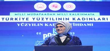 Emine Erdoğan: Güçlü bir Türkiye üç temel üzerinde yükselir; güçlü kadın, güçlü aile ve güçlü toplum