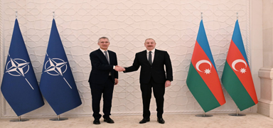 Stoltenberg, Cumhurbakan Aliyev'le bir araya geldi