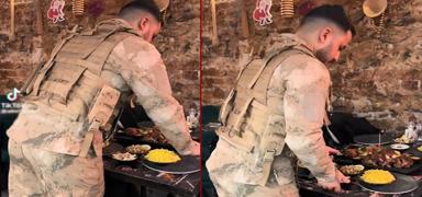 'Restoranda asker niformasyla servis' skandal! Gzaltna alndlar