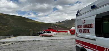 Van'da bir hasta ambulans helikopterle hastaneye nakledildi