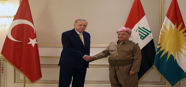 Cumhurbakan Erdoan, Mesut Barzani'yi kabul etti