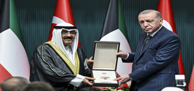 Kuveyt Emiri Sabah'tan Cumhurbakan Erdoan'a teekkr