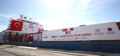 'Trkiye-Katar Gazze yilik Gemisi' yola kyor