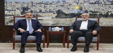 Bakan Fidan, Katar'da Hamas Lideri Haniyye ile grt