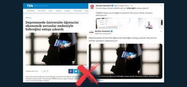 'CMER'e bavuran niversite rencisinin eitimi iin bbreini satmak istedii' iddiasna yalanlama