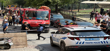 ili'de bir plazann bodrum katnda kan yangn sndrld