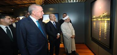 Cumhurbakan Erdoan 'Ayasofya Fotoraflar' sergisini ziyaret etti