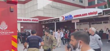 Devlet hastanesinde yangn panii