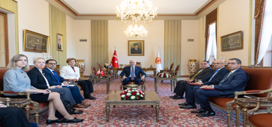 TBMM Bakan Kurtulmu, Letonya Dileri Bakan Braze'yi kabul etti