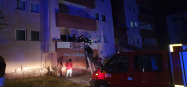 Konya'daki bir binada ksmi kme meydana geldi