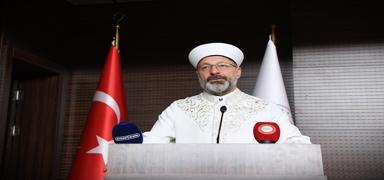 Diyanet ��leri Ba�kan� Erba�'tan Gazze mesaj�: Ate�kesin hay�rlara vesile olmas�n� niyaz ediyorum