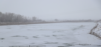 Koca �rmak ile g�let buz tuttu