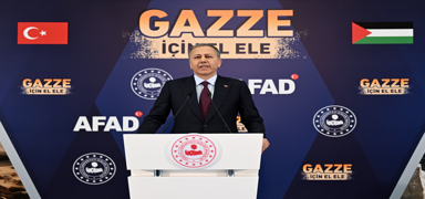 Gazze in El Ele Yardm Kampanyas... Bakan Yerlikaya: Filistin'in acs bizim acmzdr