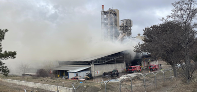Eskiehir'de fabrikann geri dnm tesisinde yangn