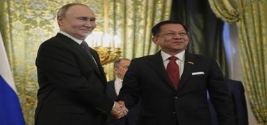 Myanmar'�n askeri lideri Min Moskova'da! Putin: �yi potansiyele sahibiz