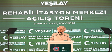 Emine Erdoan, Kayseri Yeilay Rehabilitasyon Merkezi'nin alna ilikin video paylat