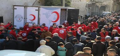 Trk Kzlay, Suriye'de daha ok ihtiya sahibine ulamaya balad