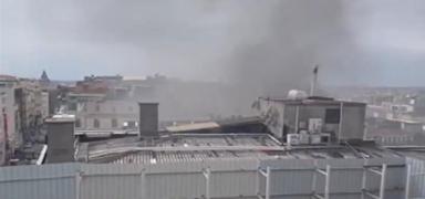 Tarihi pasajda yangn! ok sayda ekip sevk edildi