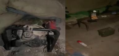 Terristlere ait silah, mhimmat ve yaam malzemesi ele geirildi