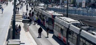 Kabata�-Ba�c�lar Tramvay Hatt�'nda teknik ar�za