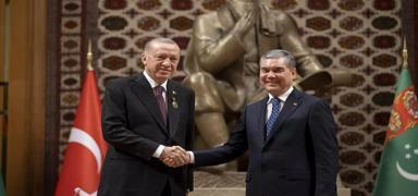 Cumhurbakan Erdoan, Trkmenistan Milli Lideri Berdimuhammedov ile grt