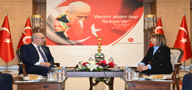 MHP Genel Merkezinde siyasi partiler aras bayramlama