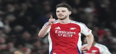 ampiyonlar Ligi'nde ilki baard! Declan Rice tarihe geti