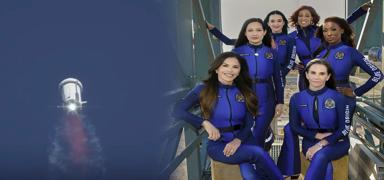 10 dakikalk yolculuk! 6 kadn mrettebat uzaydan dnd