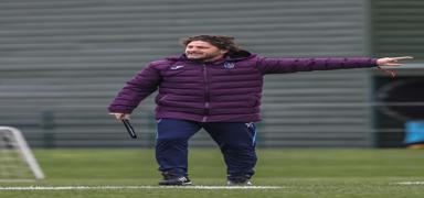 Trabzonspor, Adana Demirspor ma�� �ncesi taktik �al��t�