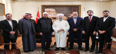 Erba�, Filistinli Alimler Heyeti Ba�kan Yard�mc�s� Bekir ile g�r��t�