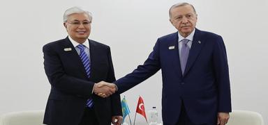 Cumhurbakan Erdoan, Kazakistan Cumhurbakan Tokayev ile grt
