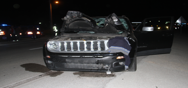Konya'da otomobilin arpt yaya hayatn kaybetti
