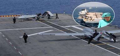 Tarihi baar hayran brakt: TCG Anadolu-TB3 ikilisi Elizabeth'in gemisini kskandracak