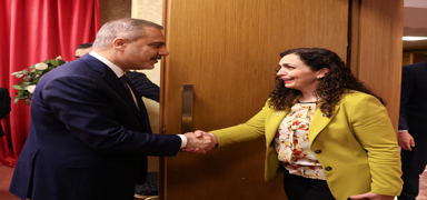 Bakan Fidan, Kosova Cumhurbakan Osmani ile grt