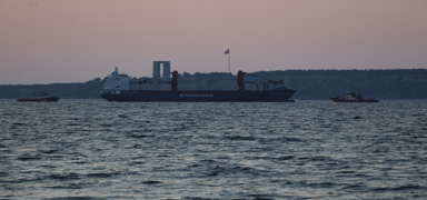 anakkale Boaz'nda gemi yangn