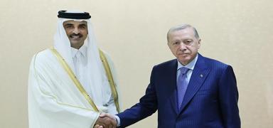 Cumhurbakan Erdoan, Katar Emiri eyh Temim ile grt